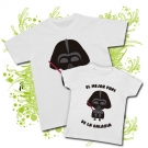 CAMISETA PAPA DARTH VADER V + CAMISETA EL MEJOR PAPI DE LA GALAXIA WC 