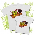 CAMISETA PAPA YO SOY LA BOMBA + CAMISETA MI PAPI ES LA BOMBA WC 