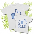 CAMISETA PAPA I LIKE + CAMISETA NI�OS I LIKE PAPI WC