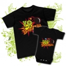 CAMISETA PAPA YO SOY LA BOMBA I + BODY MI PAPI ES LA BOMBA BC 