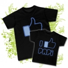 CAMISETA PAPA FACEBOOK I LIKE + CAMISETA FACEBOOK I LIKE PAPI BC