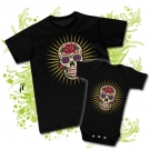 CAMISETA PAPA CALAVERA MEXICANA GRINGO GOLD + BODY CALAVERA MEXICANA BC 