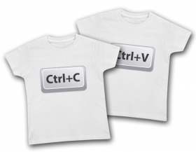 Camisetas gemelos COPY PASTE ( Ctrl+C Ctrl+V ) WC