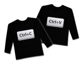 Camisetas gemelos COPY PASTE ( Ctrl+C Ctrl+V ) BL