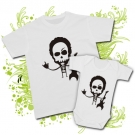 CAMISETA PAPA CALAVERA ROCK + BODY CALAVERA ROCK WC