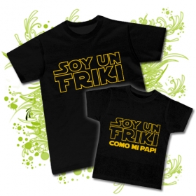 CAMISETA PAPA SOY UN FRIKI + CAMISETA SOY UN FRIKI COMO MI PAPI BC