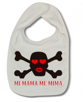 Babero CALAVERA MI MAMA ME MIMA W.