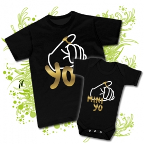 CAMISETA PAPA MINI YO + BODY BEBE MINI YO BC 