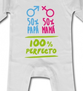 % PAPÁ + 50% MAMÁ = 100% PERFECTO W. | Ropa Bebés en Mis