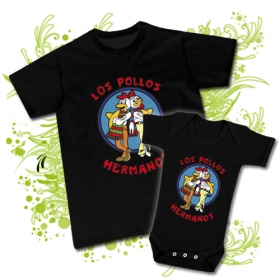 Camiseta PAPA LOS POLLOS HERMANOS + Body LOS POLLOS HERMANOS BC