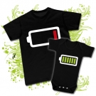 Camiseta PAPA BATERIA VACIA + Body BATERIA LLENA BC