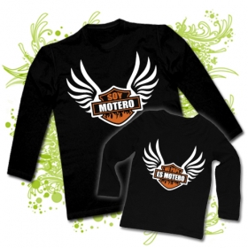 Camiseta PAPA SOY MOTERO + Camiseta MI PAPI ES MOTERO BL
