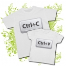 Camiseta PAPA Ctrl+C + Camiseta NI�OS Ctrl+V WC 
