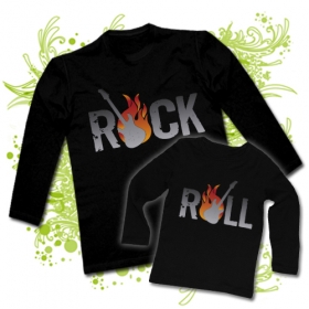Camiseta PAPA ROCK & ROLL + CAMISETA NI&Ntilde;OS ROCK & ROLL BL