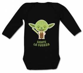 Body beb&eacute; YODA SIENTE LA FUERZA BL