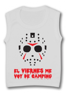 Camiseta sin mangas EL VIERNES ME VOY DE CAMPING!! TW.