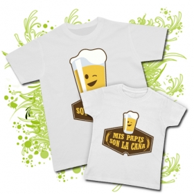 Camiseta pap&aacute; SOY LA CA&Ntilde;A + Camiseta MIS PAPIS SON LA CA&Ntilde;A WC