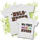 Camiseta PAPA MOLO MUCHO + Camiseta MIS PAPIS MOLAN MUCHO WC