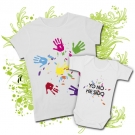 Camiseta MAMA MANOS PINTADAS + Body YO NO HE SIDO WC