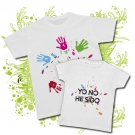 Camiseta PAPA MANOS PINTADAS + Camiseta YO NO HE SIDO WC