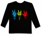 Camiseta PEACE, ROCK, LOVE..BL