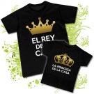 Camiseta PAPA EL REY DE LA CASA + Camiseta LA PRINCESA DE LA CASA BC