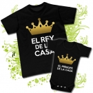 Camiseta PAPA EL REY DE LA CASA + Body EL PR�NCIPE DE LA CASA BC