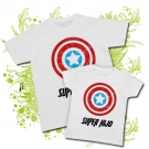 Camiseta PAPA CAPITAN SUPER PAPA + Camiseta SUPER HIJO WC