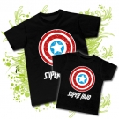 Camiseta PAPA CAPITAN SUPER PAPA + Camiseta SUPER HIJO BC