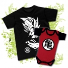 Camiseta PAPA GOKU + Body bebé GOKU
