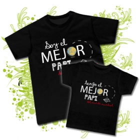 Camiseta PAPA SOY EL MEJOR PAPI DEL MUNDO MUNDIAL + Camiseta TENGO EL MEJOR PAPI DEL MUNDO MUNDIAL BC