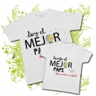 Camiseta PAPA SOY EL MEJOR PAPI DEL MUNDO MUNDIAL+ Camiseta TENGO EL MEJOR PAPI DEL MUNDO MUNDIAL WC