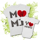 Camiseta MAM@ CORAZ�N + Body I L@VE MAMI WC