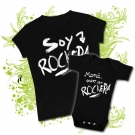 Camiseta MAMA SOY ROCKERA + Body MAM QUIERO SER ROCKERA BC