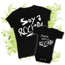 Camiseta MAMA SOY ROCKERA + Body MAM� QUIERO SER ROCKERA BC