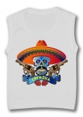  Camiseta sin mangas CALAVERA MEXICANA GUNS TW