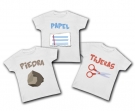 Camisetas trillizos PIEDRA, PAPEL, TIJERAS WC