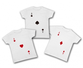 Camisetas trillizos POKER WC