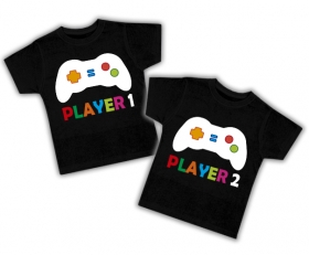 Camisetas gemelos PLAYER 1 & 2 BC