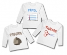 Camisetas trillizos PIEDRA, PAPEL, TIJERAS WL