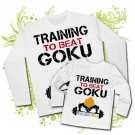 Camiseta PAPA TRAINING TO BEAT GOKU + Camiseta TRAINING TO BEAT GOKU WL