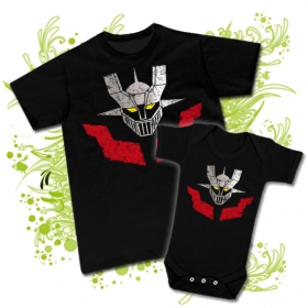 Camiseta PAPA MAZINGER Z + Body BEBE MAZINGER Z   
