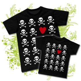 Camiseta PAPA CALAVERITAS CORAZ&Oacute;N + Camiseta CALAVERITAS CORAZ&Oacute;N BC