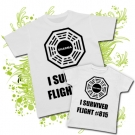 Camiseta PAPA I SURVIVED FLIGHT + Camiseta PEQUES I SURVIVED FLIGHT WC