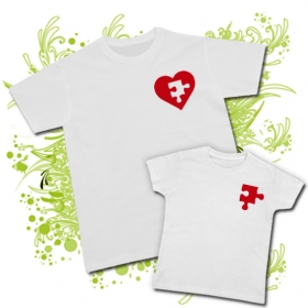 Camiseta PAPA PUZZLE + Camiseta PIEZA PUZZLE WC