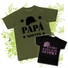 Camiseta PAPA NOVATO + Camiseta NACIDA PARA DAR GUERRA BC