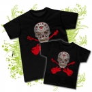 CAMISETA PAPA CALAVERA MEXICANA ROCKERA + CAMISETA CALAVERA MEXICANA ROCKERA BC 