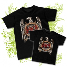Camiseta PAPA SLAYER + CAMISETA NI&Ntilde;OS SLAYER BC