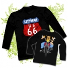 CAMISETA PAPA RUTA 66 + CAMISETA MOTERO USA BL
