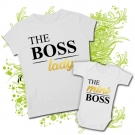 Camiseta MAMA LADY THE BOSS + Body THE MINI BOSS WC